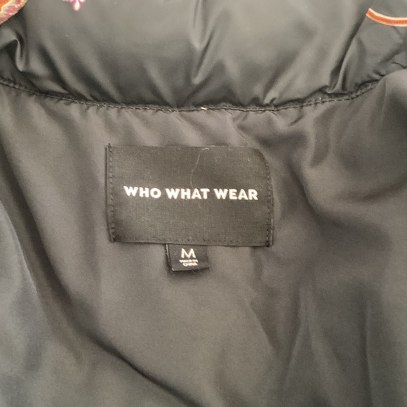 Who What Wear Black Floral Kids Puffer Jacket size medium - Picture 3 of 6